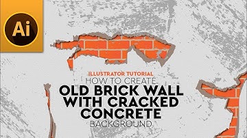 Old Brick Wall with Concrete Background in Illustrator Tutorial