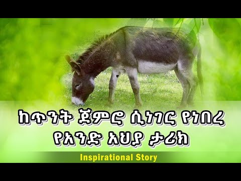 ከጥንት ጀምሮ ሲነገር የነበረ የአንድ አህያ ታሪክ Inspirational Story