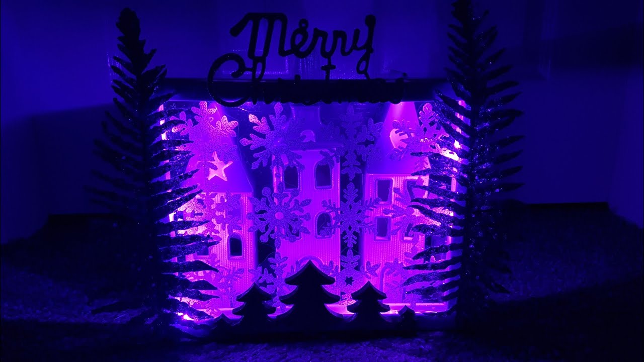 Poundland craft, how to do your own light up Christmas frames YouTube