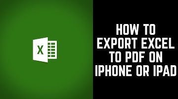 How to Export Microsoft Excel to PDF in Apple iPhone or iPad App