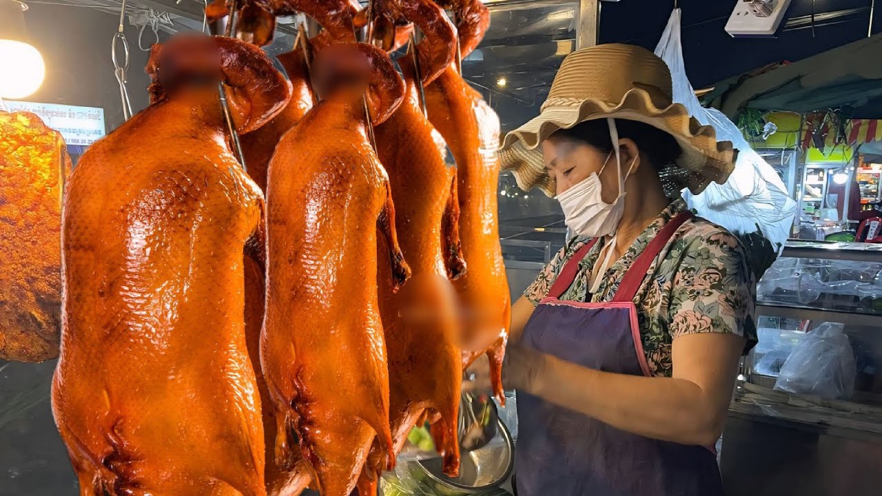 Amazing !! ASMR Food Cambodia || Duck, pork, and pork chops || Street food