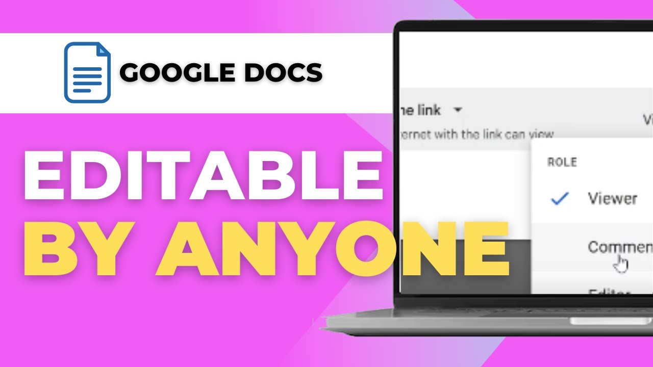 How To Enable Google Docs Editing By Anyone (Share Settings Tutorial ...