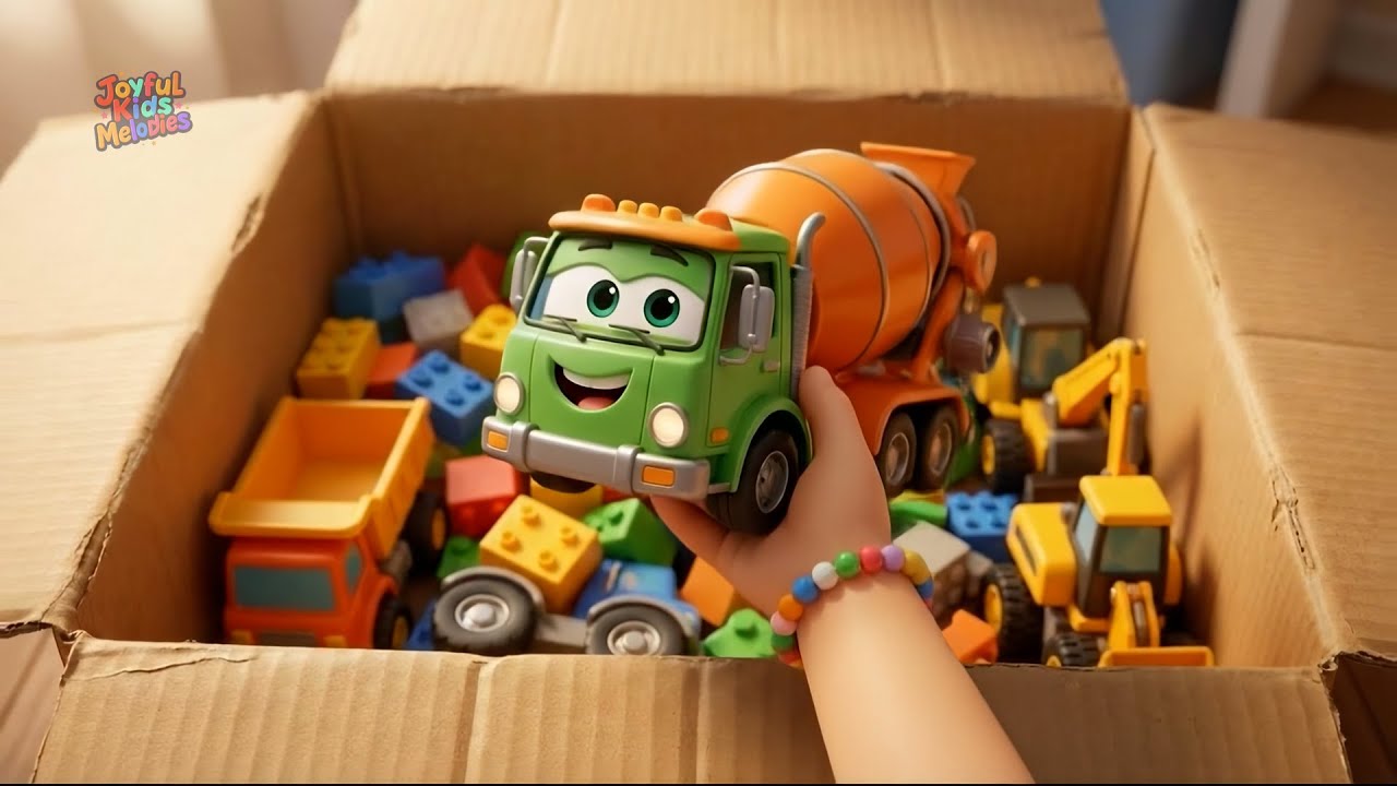 Toy Construction Trucks Song! 🚧 Excavator, Dump Truck & Crane Adventure for Kids