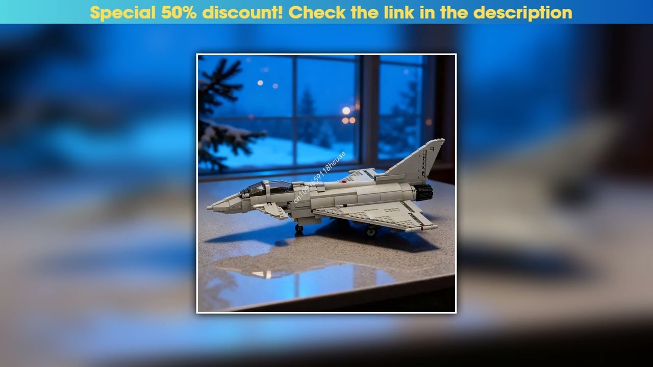 Flash Sale 1108pcs MOC Eurofighter Typhoon 1 Scale Creator Model Building Blocks Construction DIY I