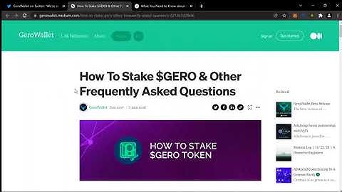 GeroWallet Releases How-To Videos and FAQ Blog Post & I Review It All