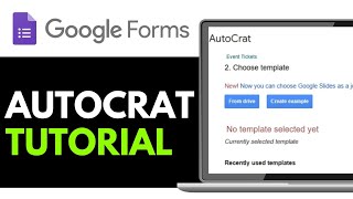 How To Use Autocrat With Google Forms 2025 Full Tutorial