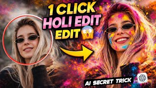 Holi AI Photo Editing 2026 🔥 | 1 Click Holi Trending AI Photo Edit Kaise Kare (ChatGPT Secret Trick) screenshot 4