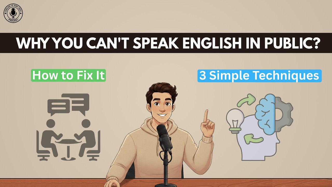 Speak English Fluently in Public use 3 Techniques | Easy English Podcast