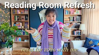 reset and refresh my READING ROOM with me for 2026📚 | a fresh start for the new year✨