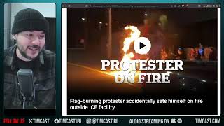 Leftist Sets Himself ON FIRE Protesting Ice