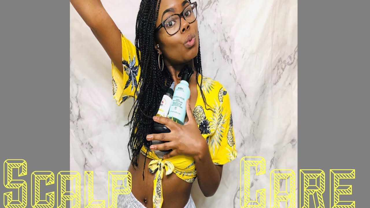 Scalp care using GLAMMED NATURALLY OIL and AVEDA RINSLESS REFRESH