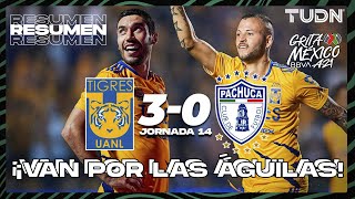 Resumen y goles | Tigres 3-0 Pachuca | Grita México BBVA AP2021 - J14 | TUDN