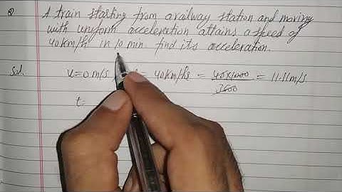 A train starting from a railway station and moving with uniform acceleration attains a speed 40km/hr