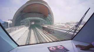 United Arab Emirates, Dubai, metro ride from GGICO to Emirates Towers