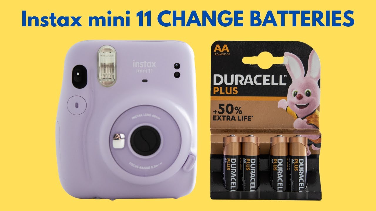 CHANGE BATTERIES in Fujifilm Instax Mini 11 + RECOMMENDED BATTERIES 