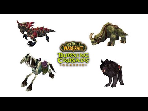 World of Warcraft CLASSIC TBC Where to buy HORDE mounts - Kodo, Raptor, Steed and Wolf locations!