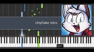 Chipflake intro 😸 - Piano Synthesia easy tutorial