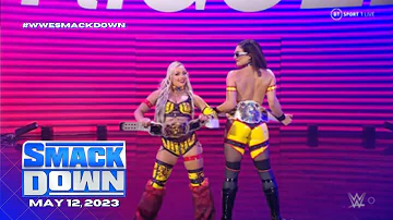 Liv Morgan & Raquel Rodriguez entrance as Women's Tag Team Champions: WWE SmackDown, May 12, 2023