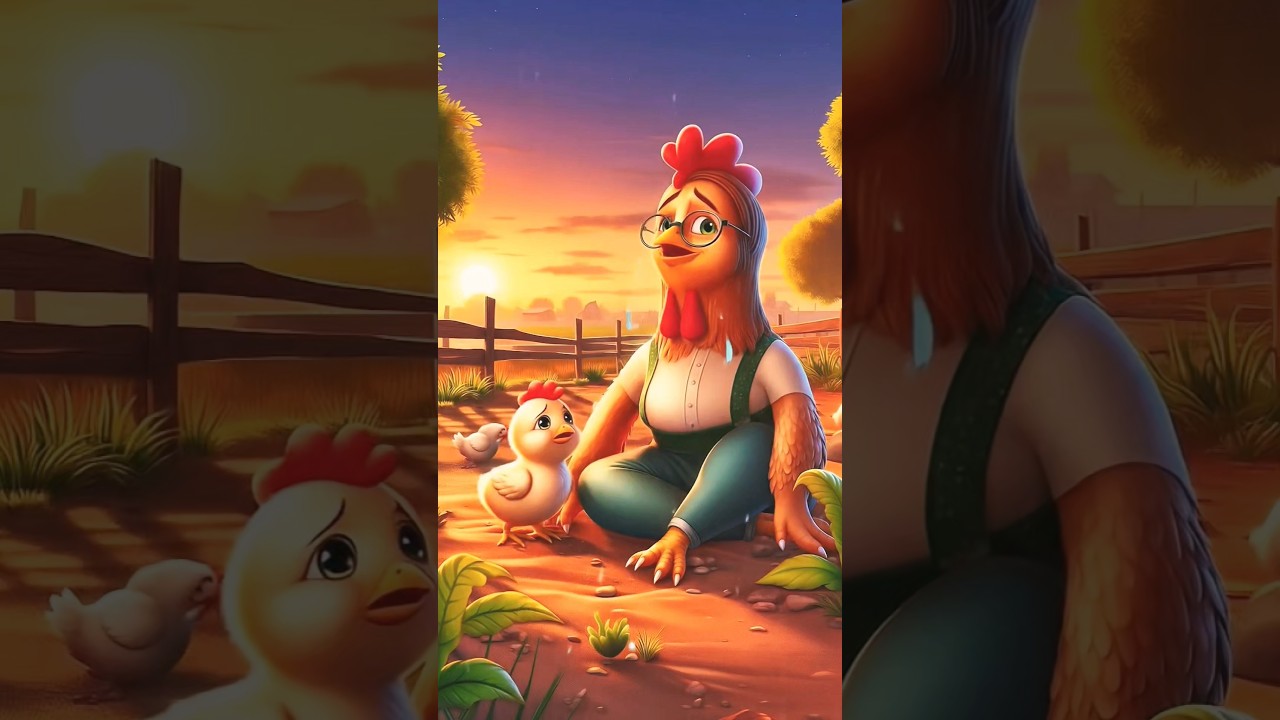 "😢 Poor hen loses her chick 🐥#youtubeshorts #feed #poorhen