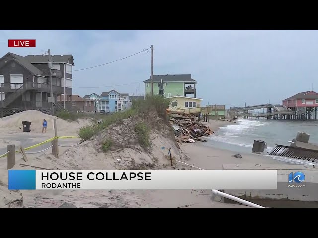 House collapses near Rodanthe Pier class=