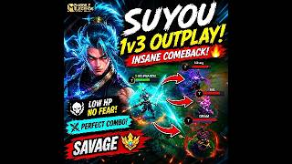 Suyou 1v3 Outplay! 🔥 Insane Comeback & Savage | Mobile Legends Bang Bang #mlbb #shorts #msyt16