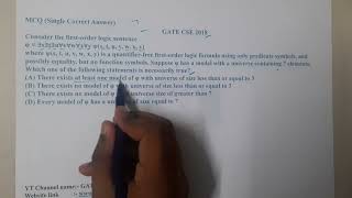 GATE CSE 2018