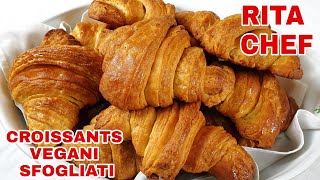 ⭐VEGAN CROISSANTS RECIPE AT HOME by RITA CHEF⭐No EGGS and No MILK.