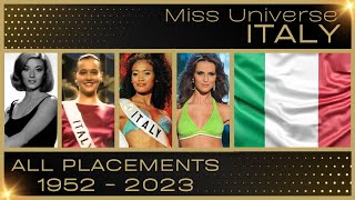 MISS UNIVERSE ITALY | EVERY PLACEMENT 1952-2023