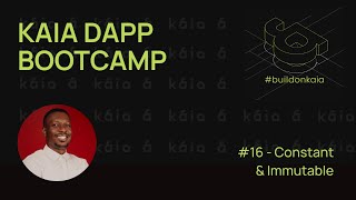 Celebrity Kaia DApp Bootcamp Lesson 16: Constant &  Immutable Net Worth
