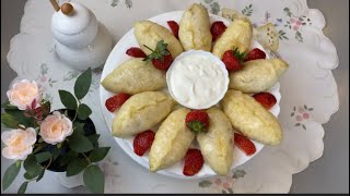 ВАРЕНИКИ НА КЕФИРЕ 🥟ТЕСТО ДЛЯ ВАРЕНИКОВ НА ПАРУ#пирожки#пироги#рецепт#