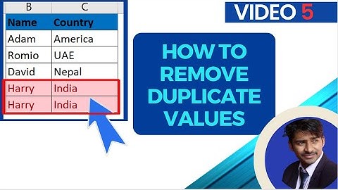 How to Remove Duplicate Values in Excel (Quick and Easy) Excel Tricks | Video 5