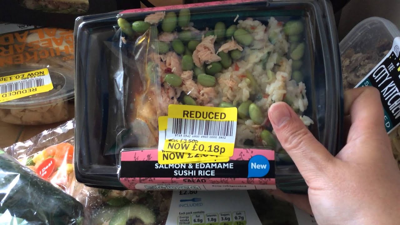 Tesco reduced food Sunday haul - YouTube