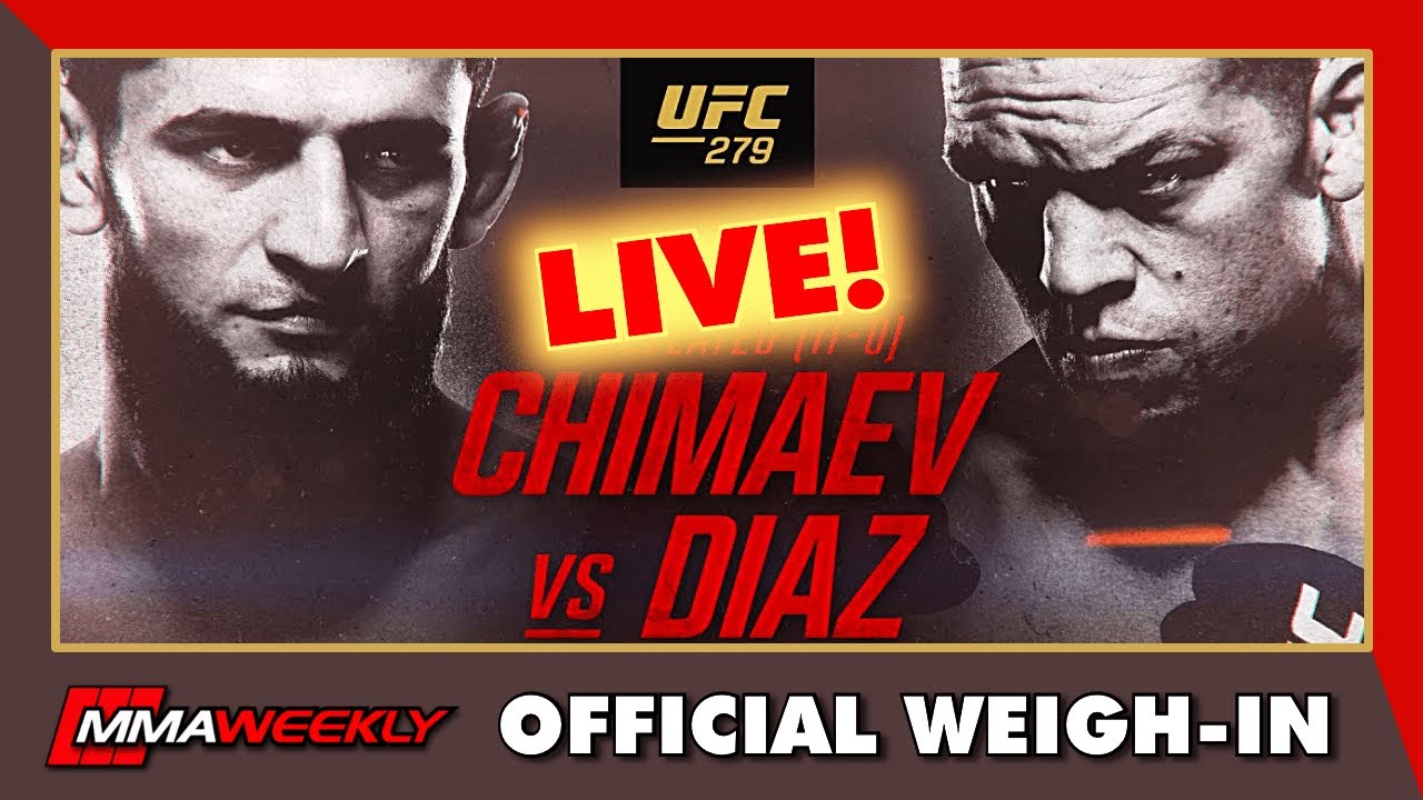 UFC 279 OFFICIAL WEIGH-INS Chimaev vs