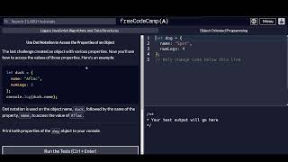 Dot Notation To access the Object Properties