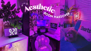 Aesthetic Office/Gaming Room Makeover 💜🪐 | Summer Room Reset + Refresh  | Temu Home Decor Haul by Kilahmazing 1,159 views 10 months ago 8 minutes, 18 seconds