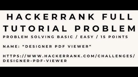 HackerRank Walkthrough - Designer PDF Viewer - Python by @EricCarverCoding - 2025-07-08