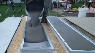 Pouring Air Crete Panels for Shed