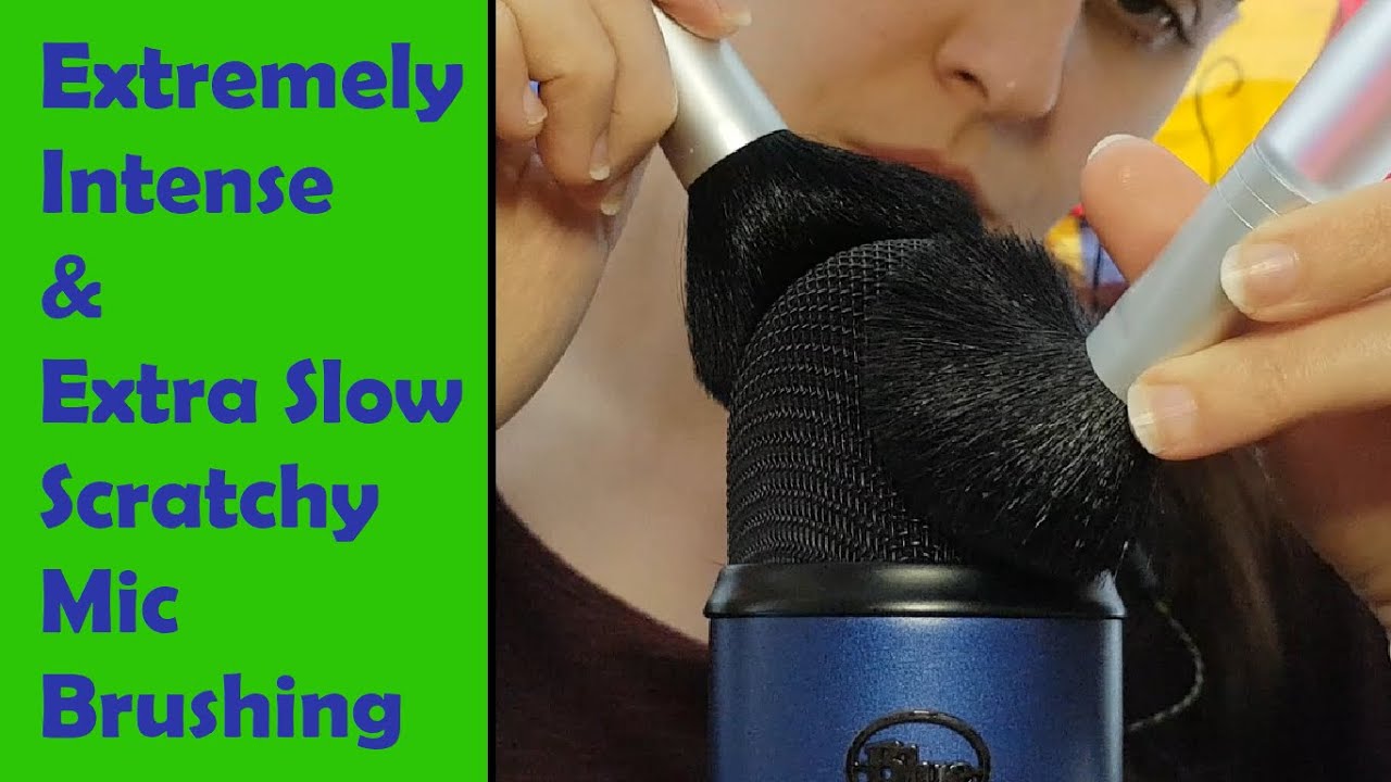 ASMR Extremely Intense Scratchy Mic Brushing With Crisp Bristle Sounds