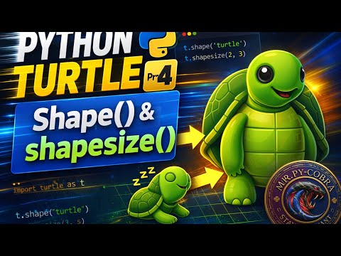 😍Turtle tutorial 😍 part 3 by @mrpycobra01 #coding #python #turtlepython #shorts 