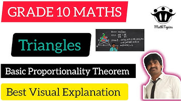Grade 10 Maths Similar Triangles Basic Proportionality Theorem Best Visual Explanation @mathtopixs 
