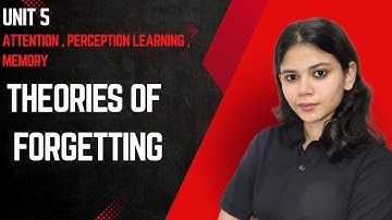 Theories of Forgetting | Attention perception learning memory