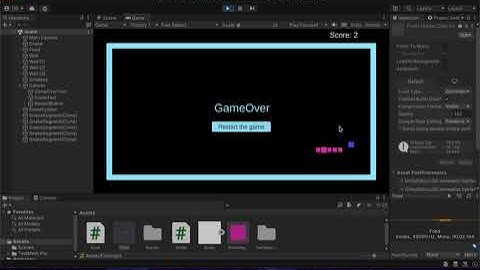 Snake game development in Unity
