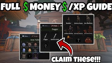 FULL GUIDE ON MONEY FARMING AND XP In THE FORGE Roblox...