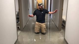 Bilateral Above Knee Amputee Getting Up From The Floor Demonstration