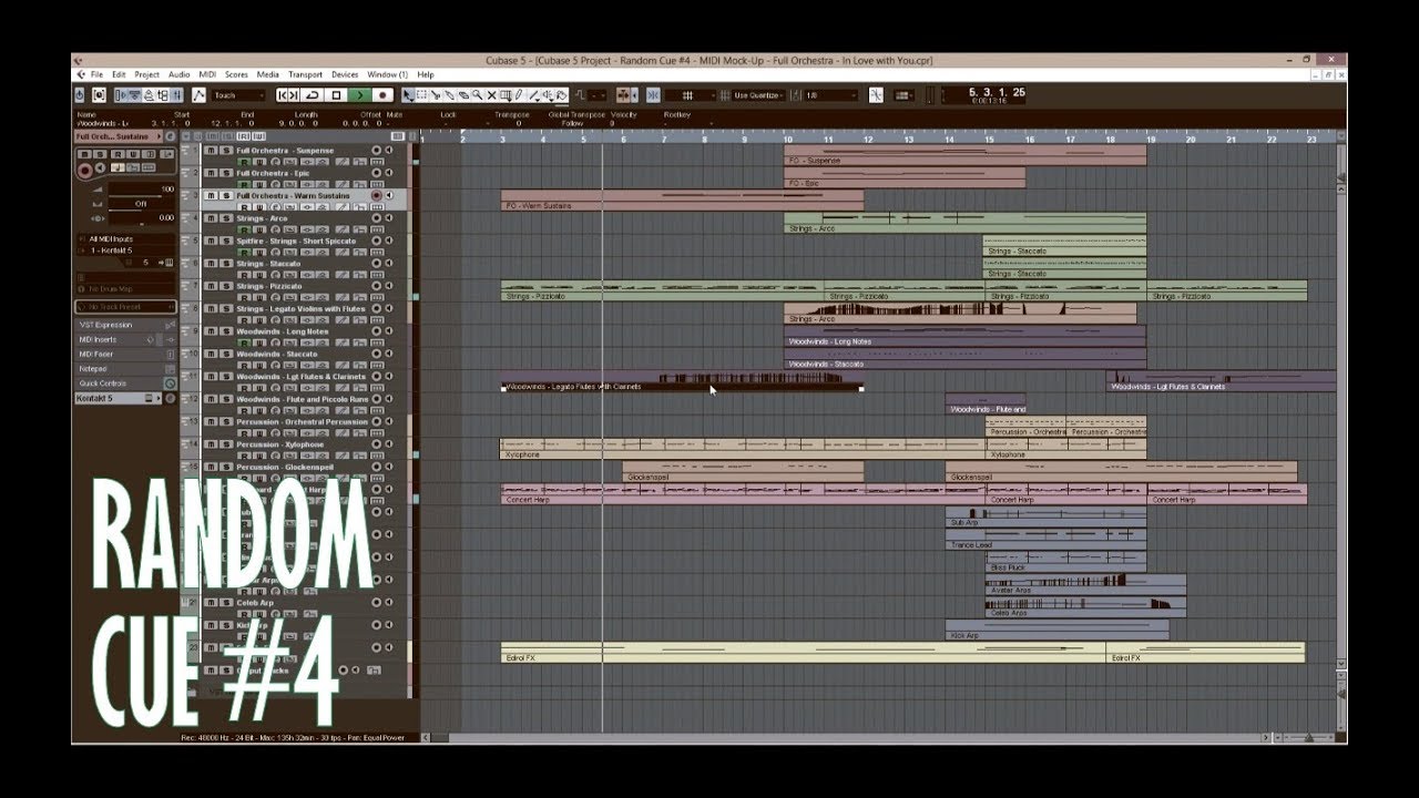 Random Cue #4 - MIDI Mock-Up - Full Orchestra + Synthesizers - In Love with You