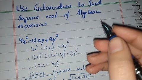 Use Factorization to find Square Root of algebraic Expression | algebraic expressions Class 9 | 10