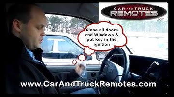 GMC Safari Van Replacment Remote Programming 2000 2005