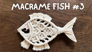 Macrame Fish Pattern #3 Tutorial | Easy DIY Fish for Keychain or Other Decoration Step by Step