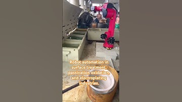 Robot automation in surface treatment, passivation oxidation, and electroplating industries. #robot