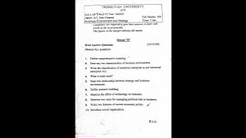 Business environment... Bbs 3rd year 2079